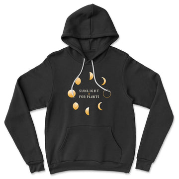 Night Moon Phases Hoodie in Black color